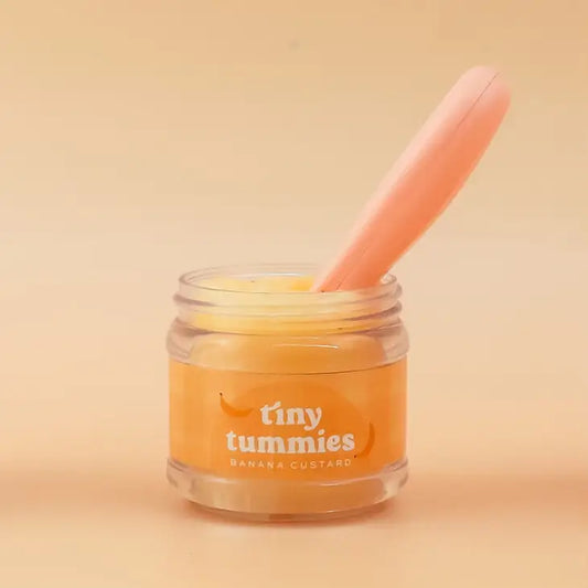 Tiny Tummies - Food Jar + Spoon Set - Banana Custard