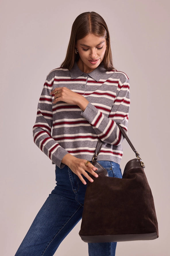Celina Suede Bag - Chocolate