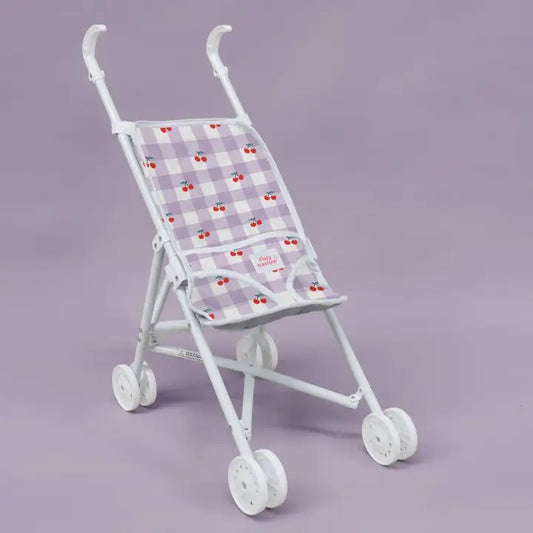 Tiny Harlow - Stroller - Violet Gingham + Cherries