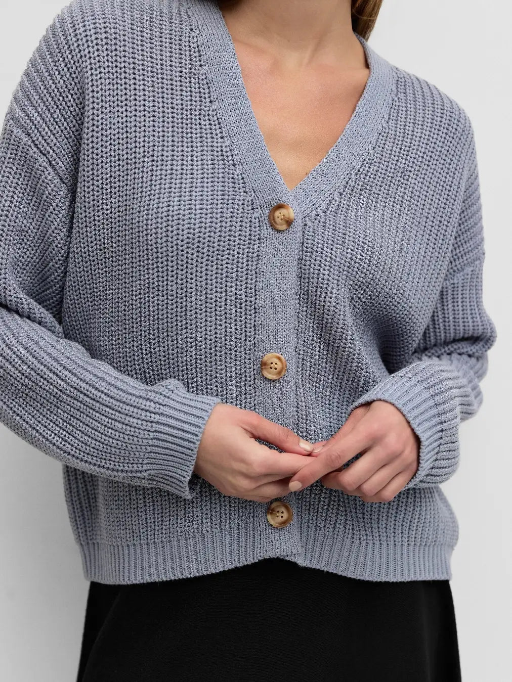 The Willow Cardigan - Dusty Blue