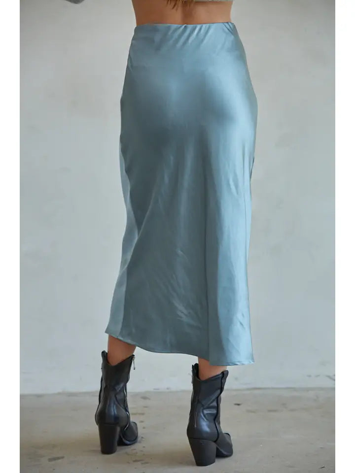 Manhattan Dream Skirt - Dusty Aqua