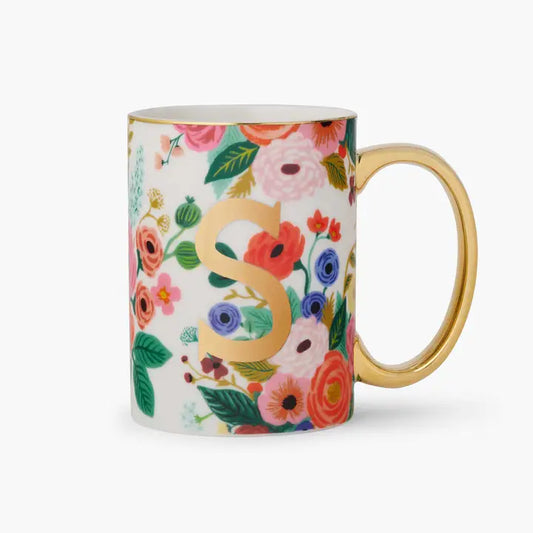 Rifle Paper Co. - Monogram Porcelain Mug - Garden Party