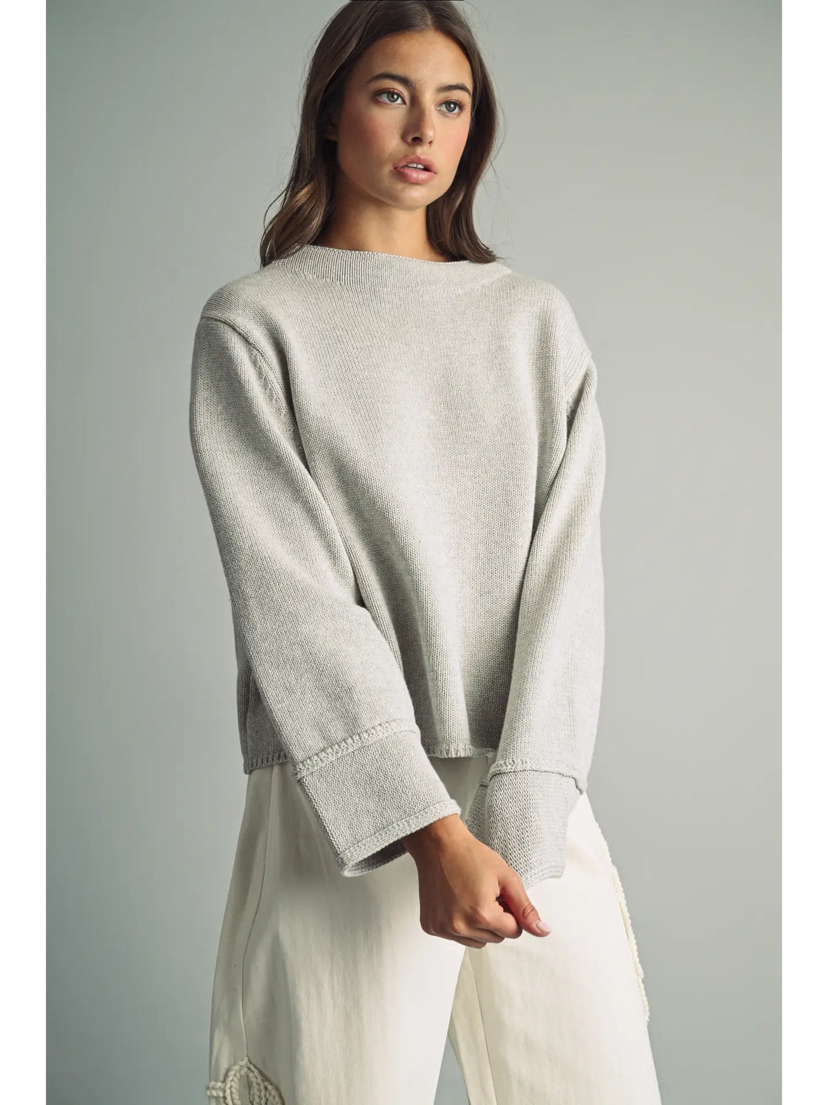 Sweater Top - Heather Grey
