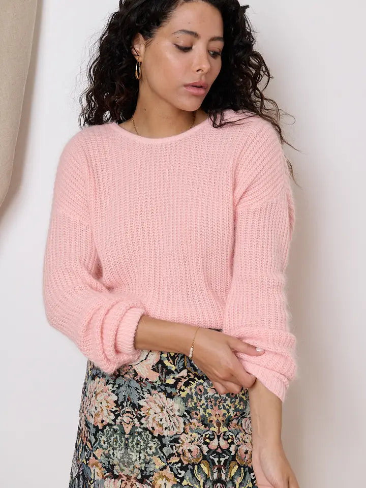 Back Bow Sweater - Pink