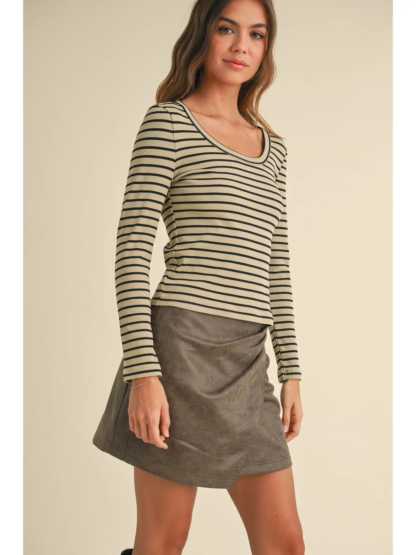 Round Neck Long Sleeve - Stripe