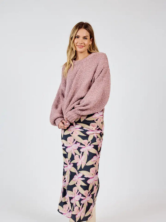 Candlelight Maxi Skirt - Black Multi