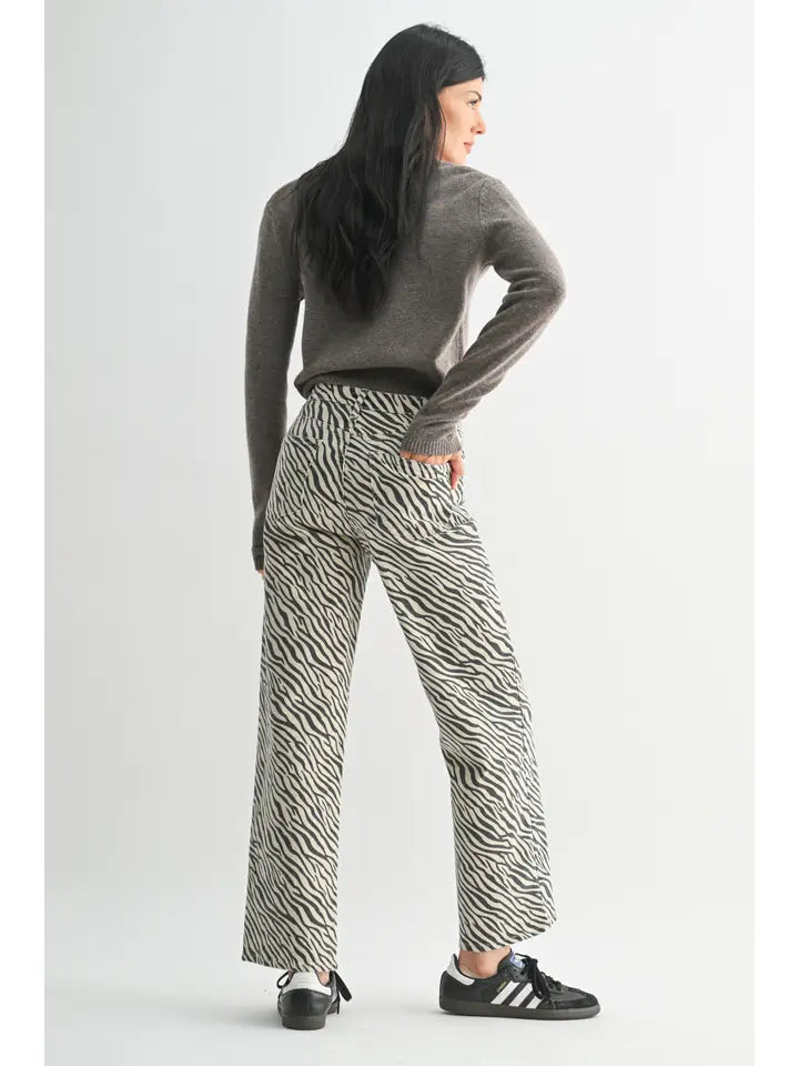 High Rise Vintage Straight - Zebra