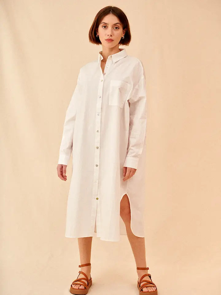 Salvador Shirt Dress - Ecru