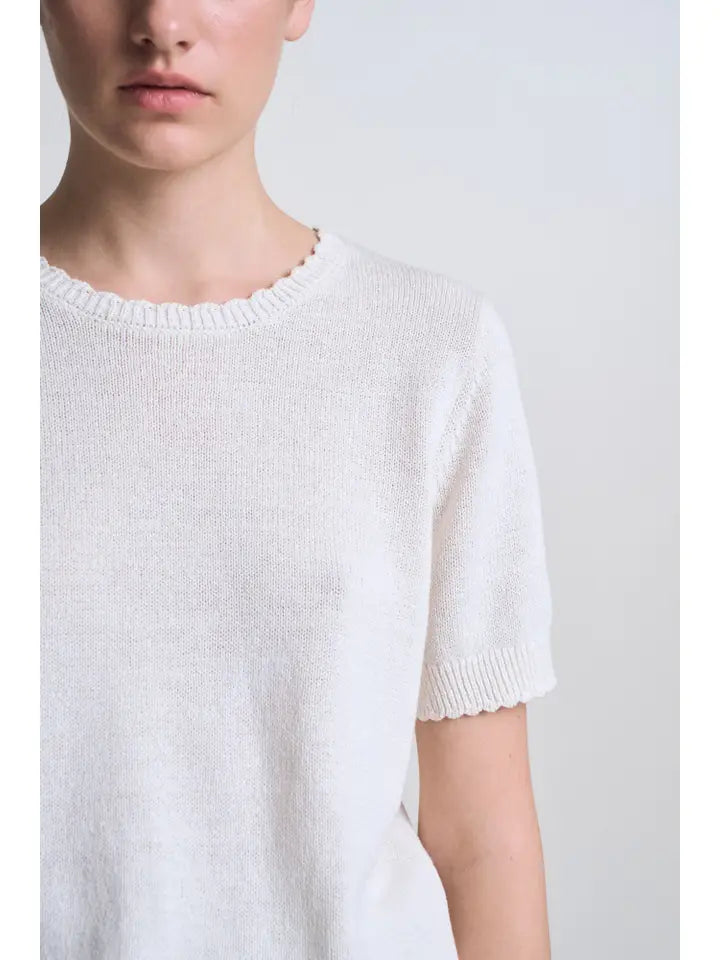 Grade + Gather - Cotton Linen Basic Sweater