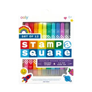 OOLY - Stamp-A-Square Markers - Set of 12