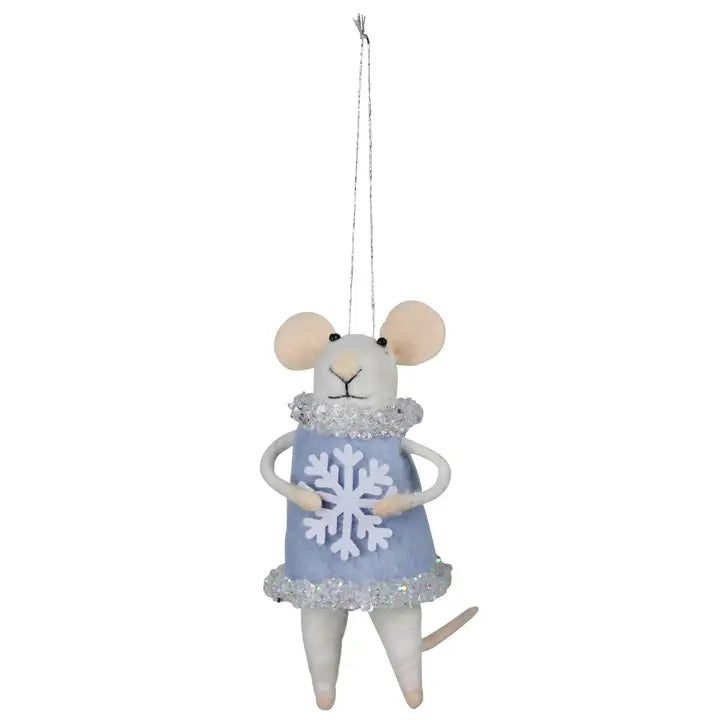 Wintertime Mice Ornament, Felt