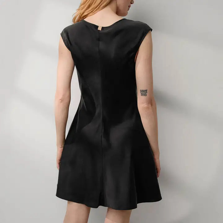 Lunya - Washable Silk Cap Sleeve Mini Dress - Black