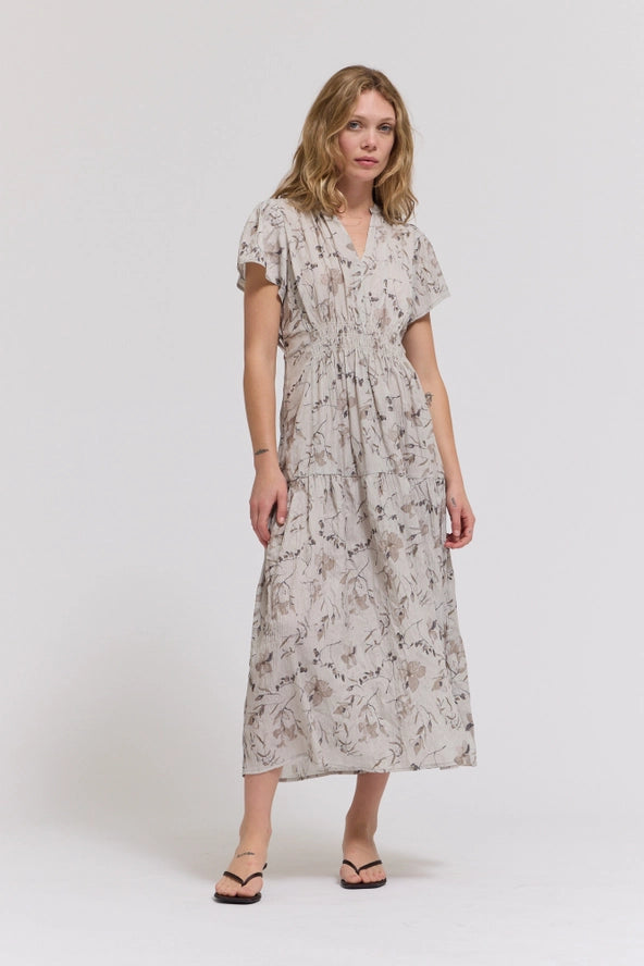 Grade + Gather - Satin Midi Dress - Haze