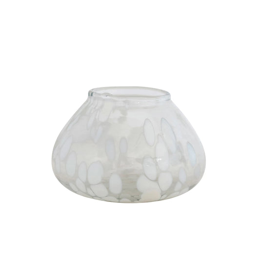 Bloomingville - Art Glass Tea Light Holder - White