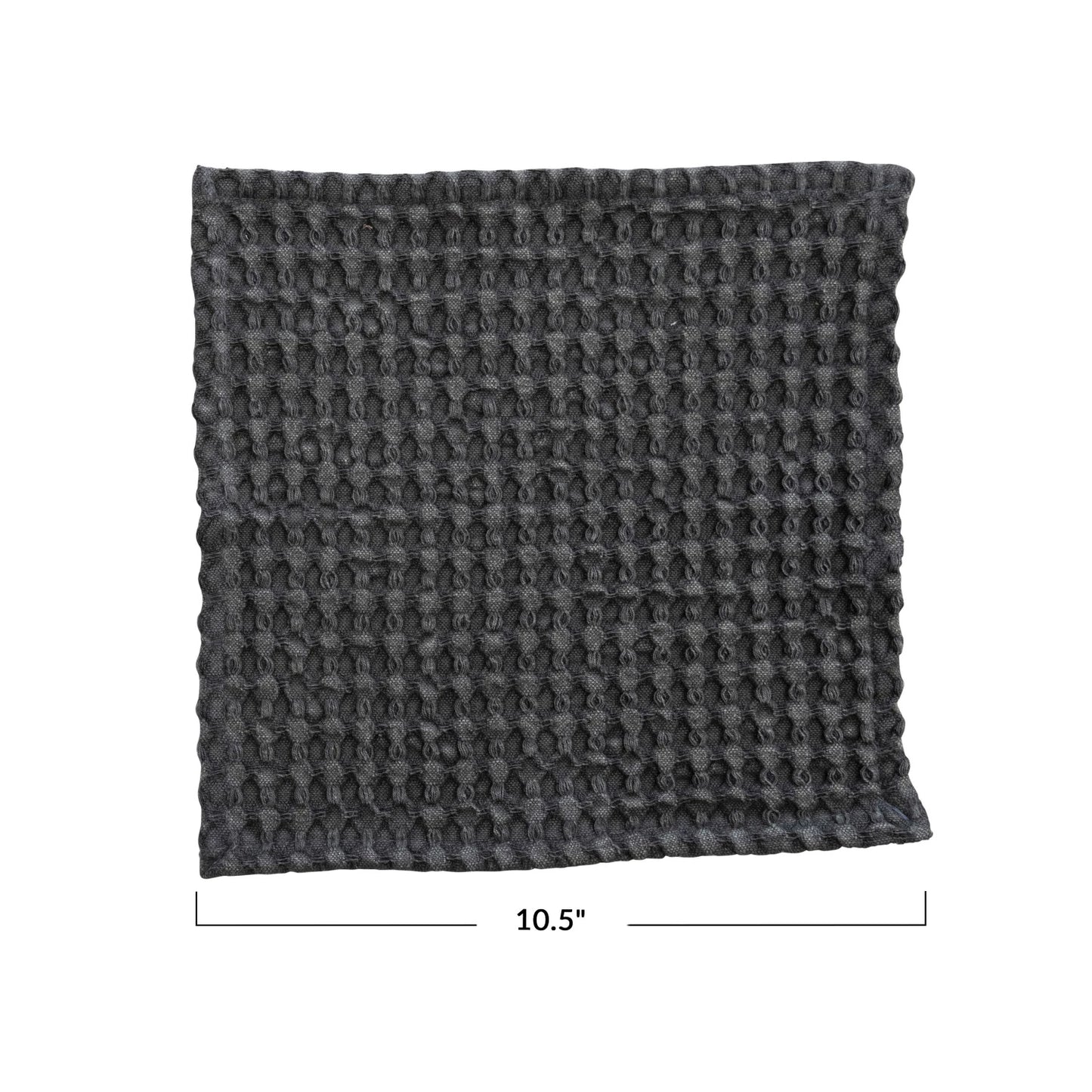 Bloomingville - Cotton Waffle Weave Dish Cloths - Charcoal - Set of 3