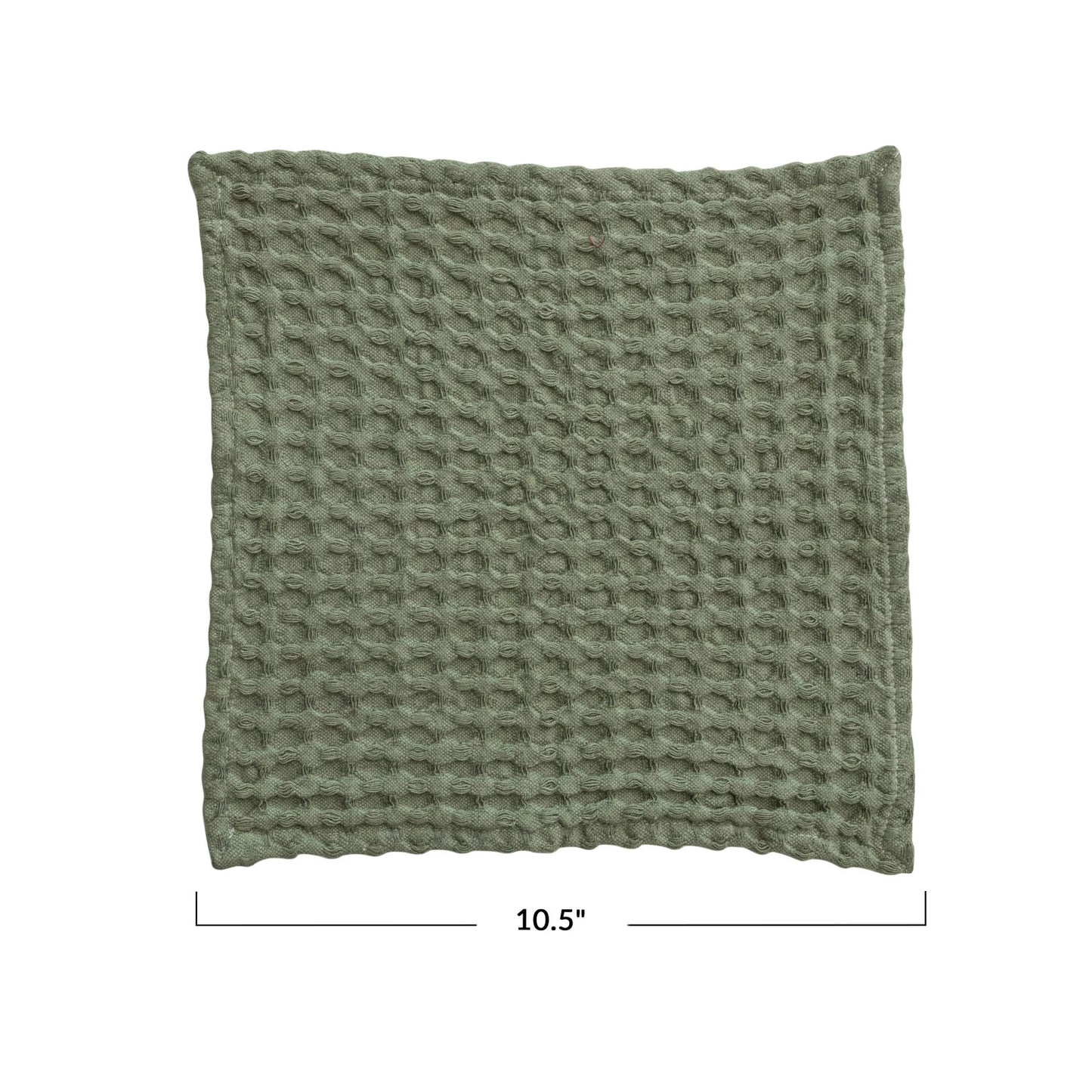 Bloomingville - Cotton Waffle Weave Dish Cloths - Green - Set of 3