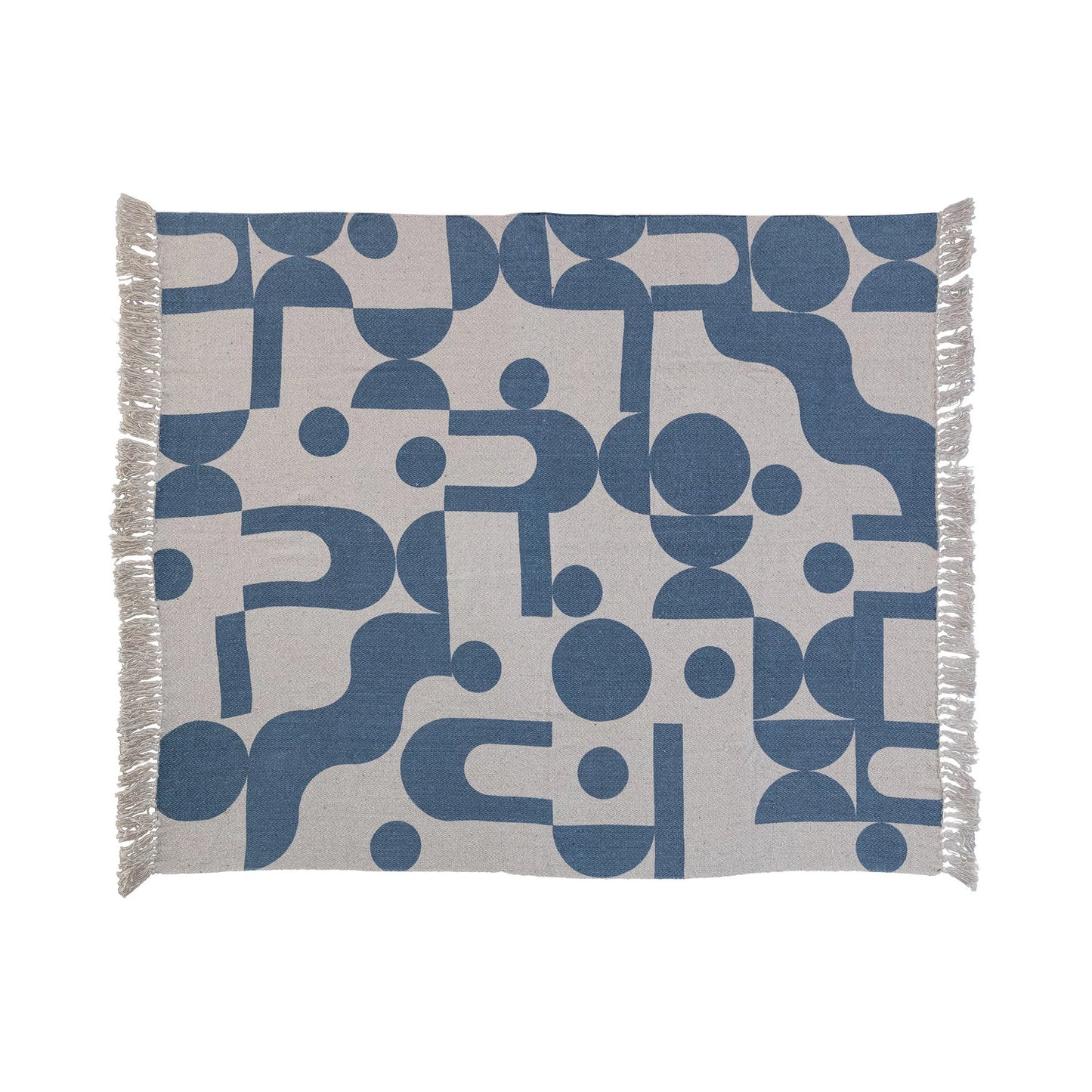 Bloomingville - Woven Cotton Throw Blanket - Abstract