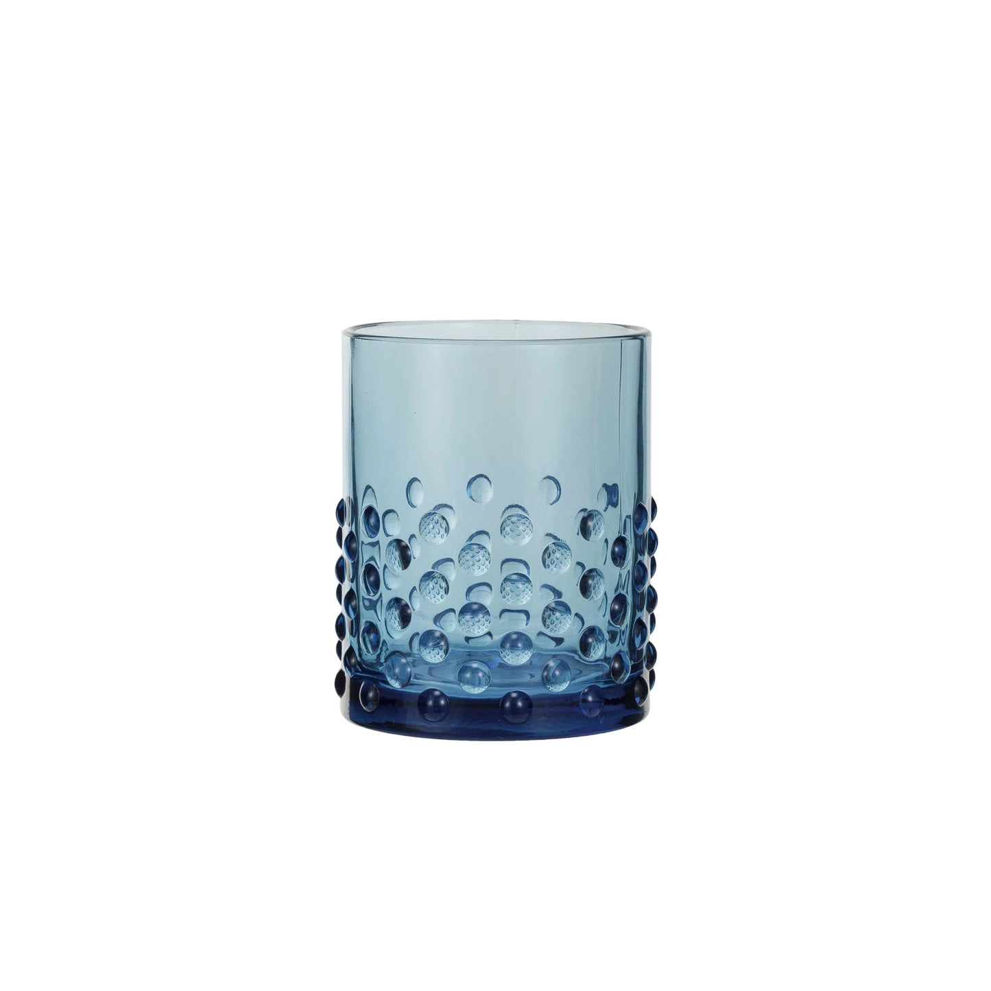 Hobnail Drinking Glass - Blue - 12oz