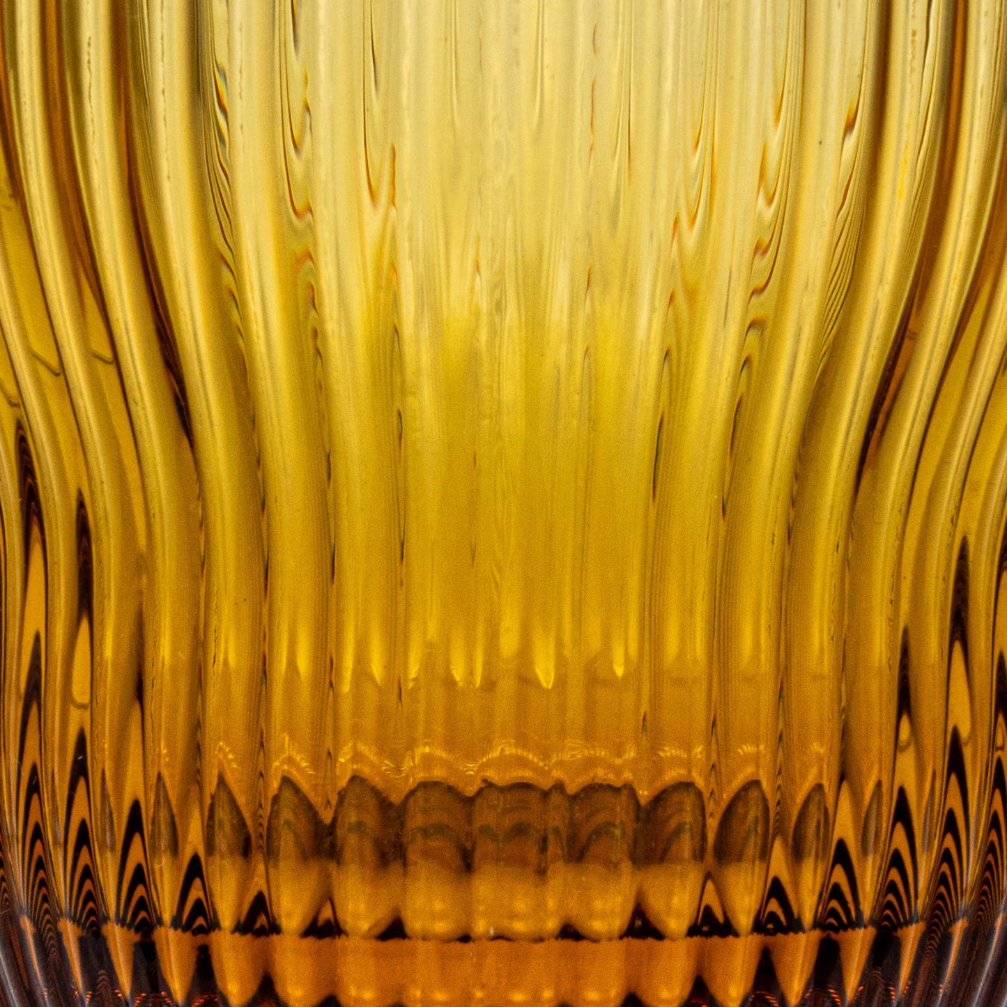 Fluted Drinking Glass - Yellow - 8oz