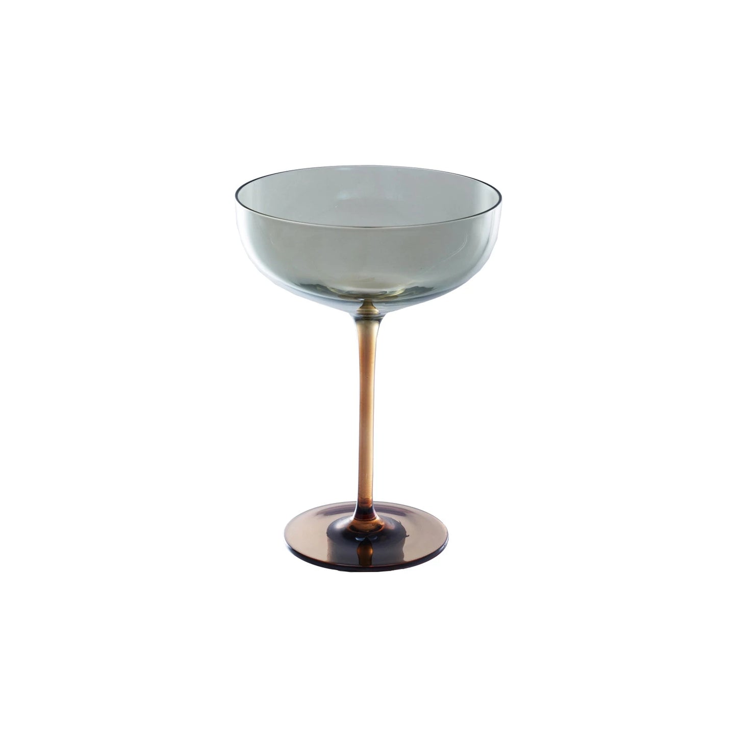 Martini Glass - Amber & Green - 8oz