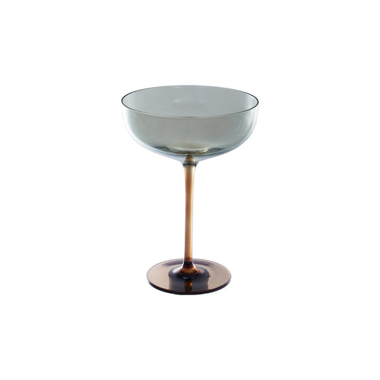 Martini Glass - Amber & Green - 8oz
