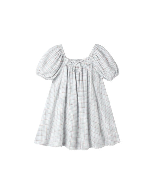 Rylee + Cru - Sabrina Mini Dress - Light Blue Plaid