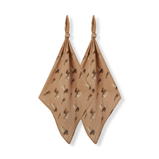 Milkbarn - Organic Muslin Burp Cloth Set - Alpaca