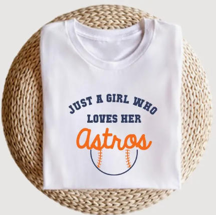 Girl's Graphic Tee - Just a Girl Who Loves Her Astros