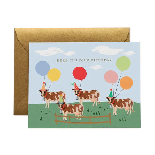 Rifle Paper Co. - Birthday Card - Herd It's Your Birthday