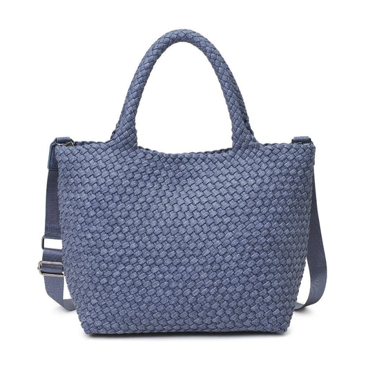 Sky's The Limit - Medium Woven Neoprene Tote - Dark Denim