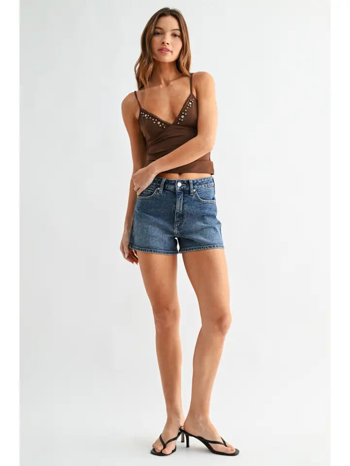 Classic Hem Short - Medium Denim