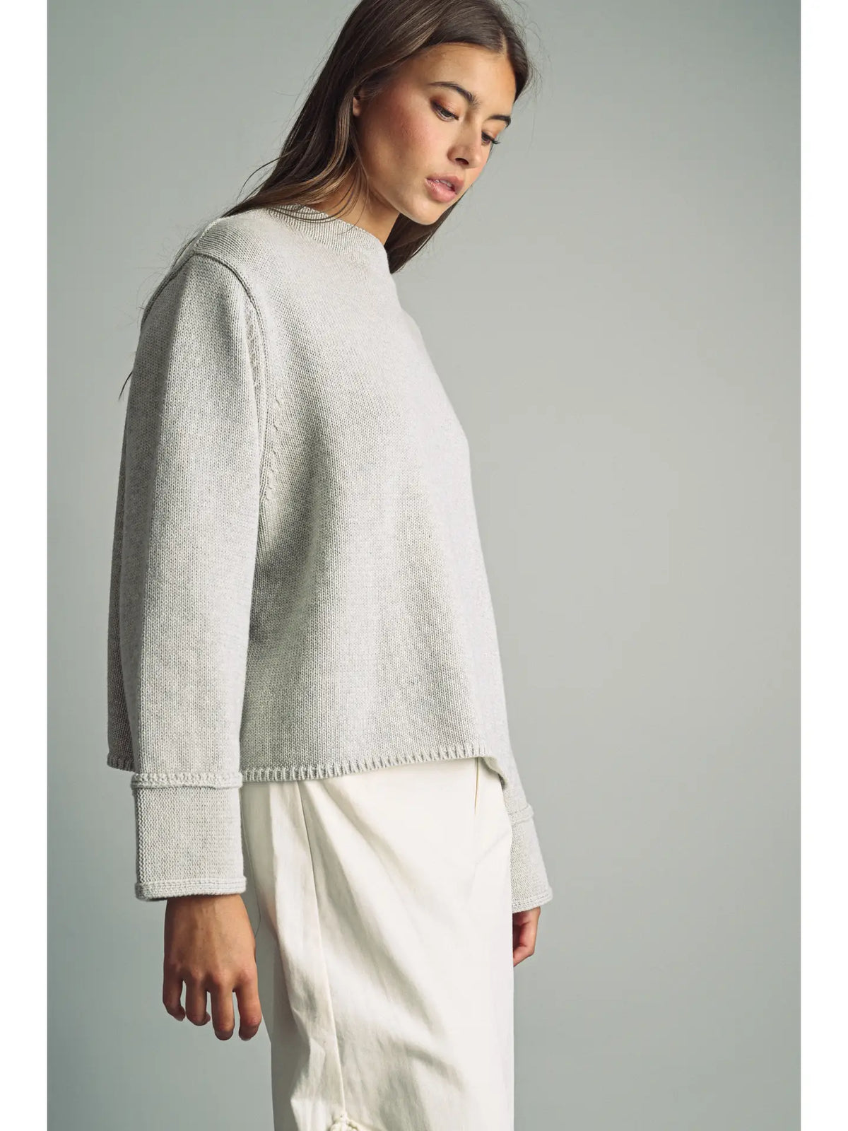 Sweater Top - Heather Grey