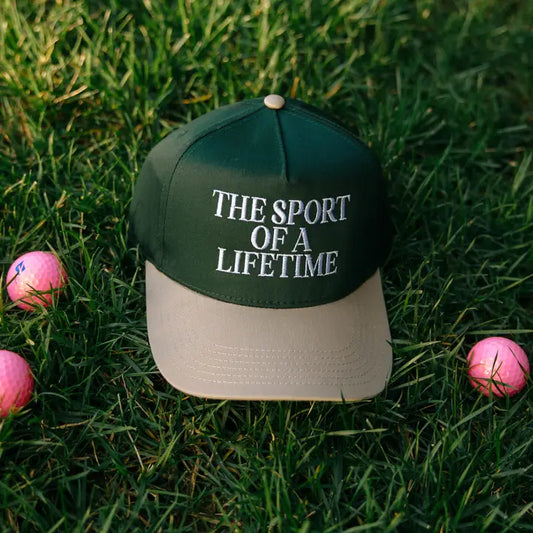 The Sport of A Lifetime Hat - Dark Green + Khaki