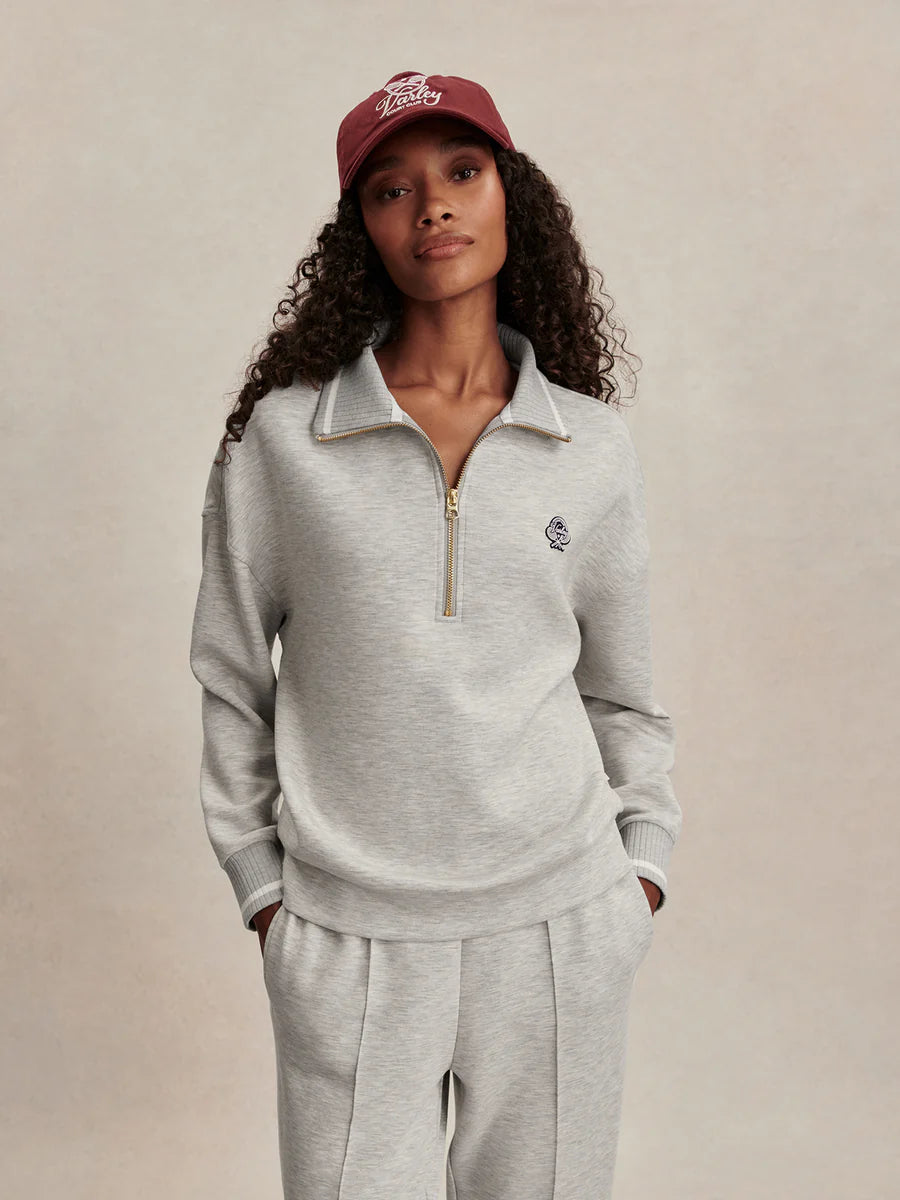Varley - Bertie Half Zip Sweat - Light Grey