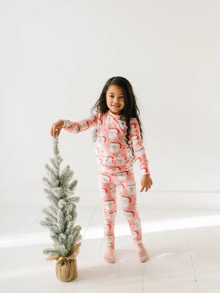 Two Piece Holiday Pajama Set - Santa Cocoa