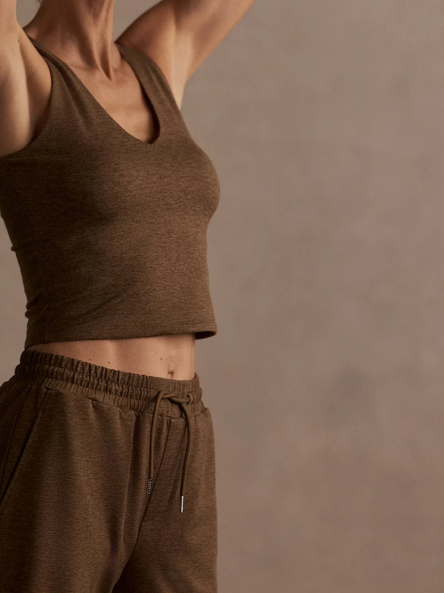Varley - Ruby Cropped Tank - Teak Olive Marl