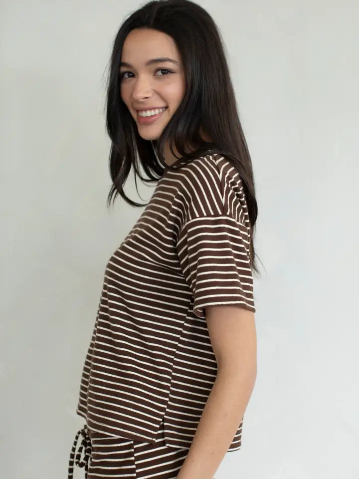 Striped T-Shirt - Brown