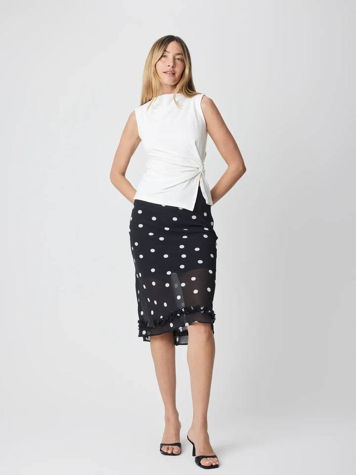 Knit Twist Top - White