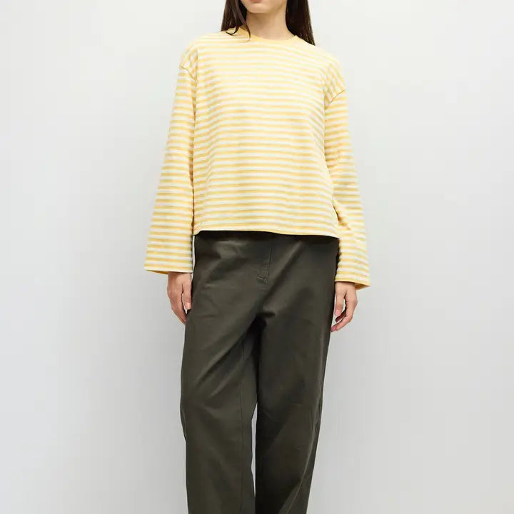 Striped Long Sleeve - Yellow + Ivory