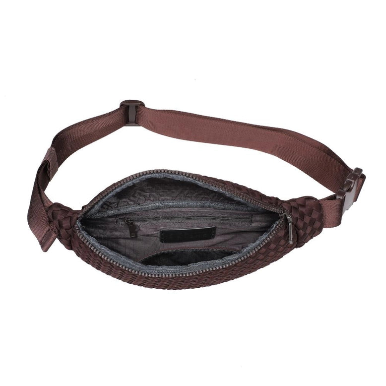 Sol and Selene: Aim High - Woven Neoprene Belt Bag - Chocolate