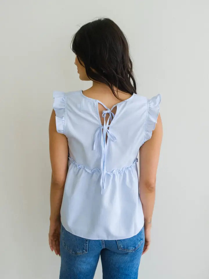 Poppy Cotton Blouse - Chambray