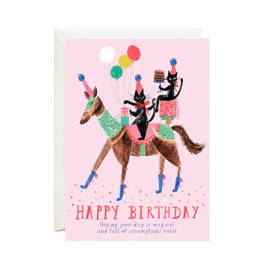 A Unicorn is Eating My Cake Greeting Card