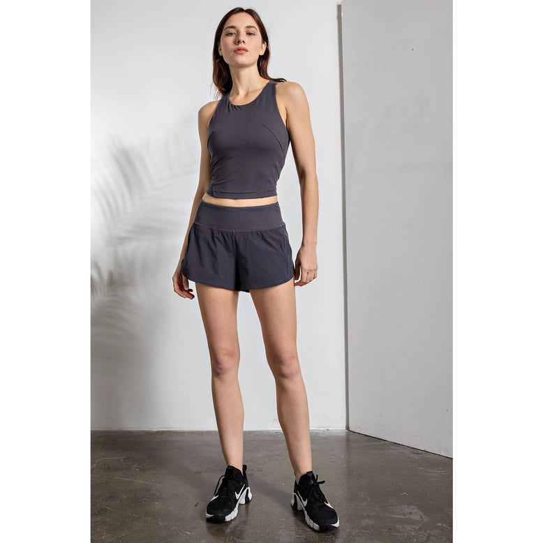 Stretch Woven Active Short - Charcoal