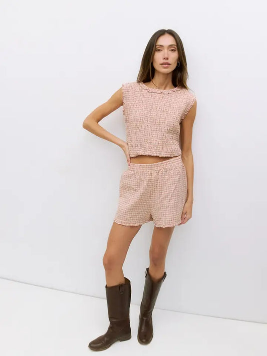 The Suri Shorts - Red & Yellow