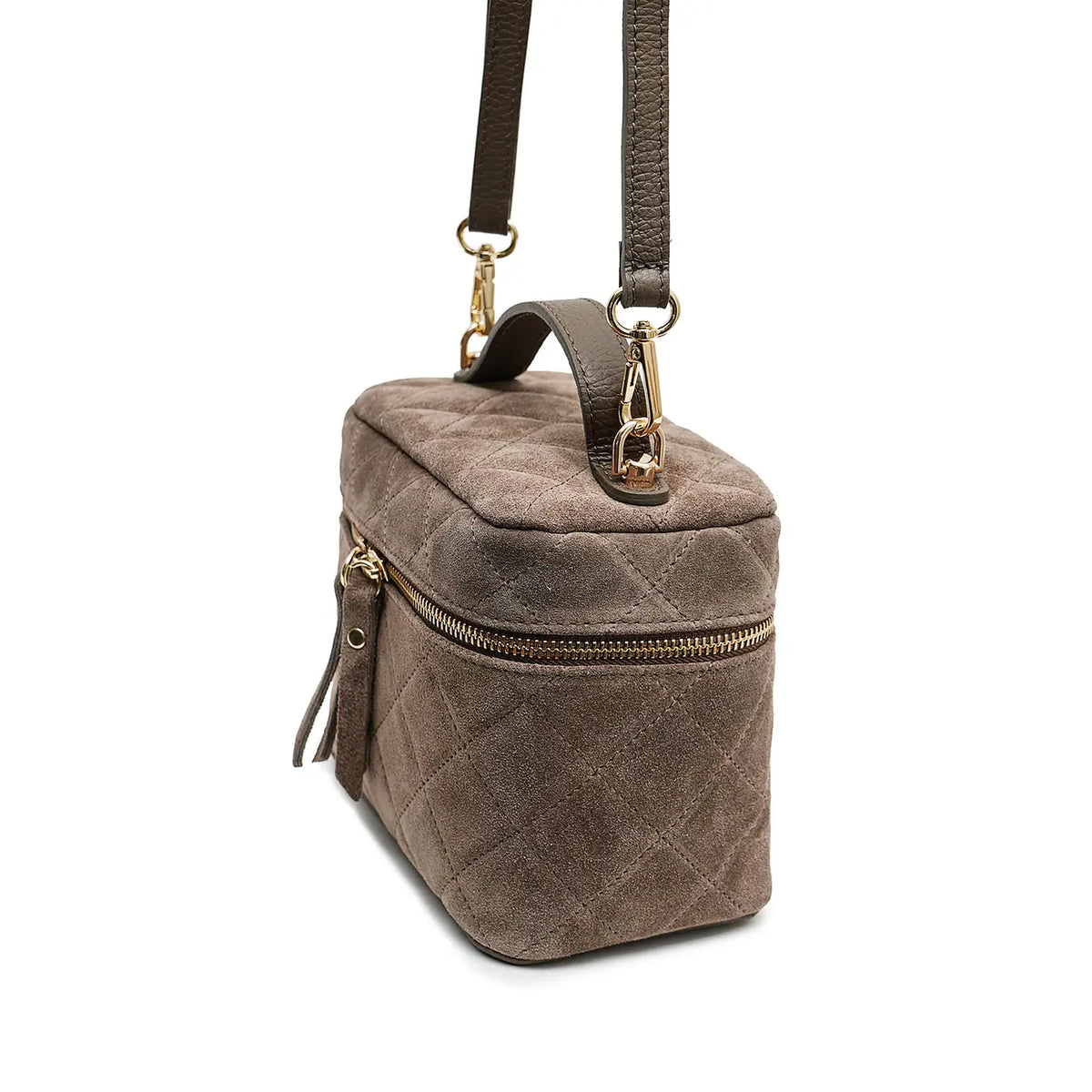 Elita Suede Bag - Taupe