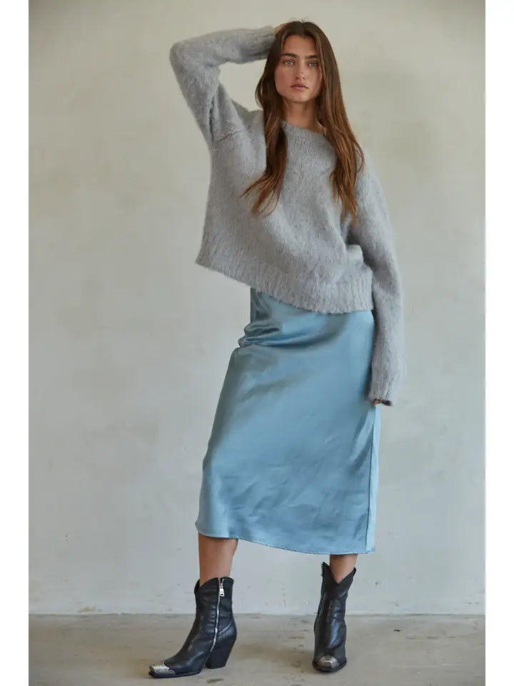 Manhattan Dream Skirt - Dusty Aqua