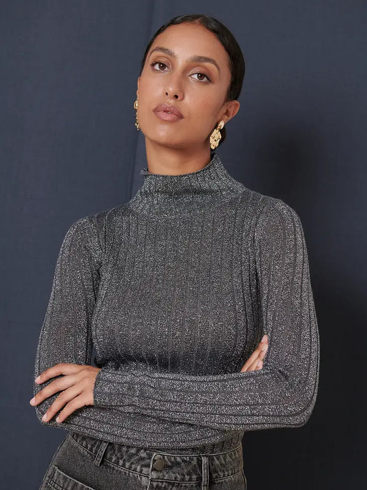 High Neck Sweater - Pistache