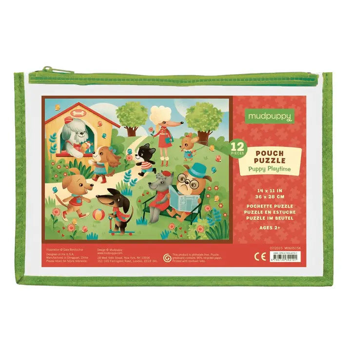 Mudpuppy - Pouch Puzzle - Puppy Playtime