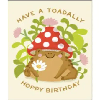 Toadally Hoppy Birthday Card