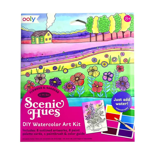 OOLY - Scenic Hues D.I.Y. Watercolor Kit - Flowers + Gardens